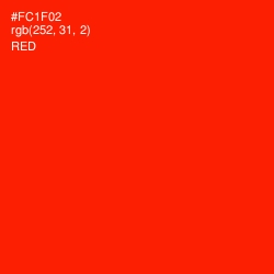 #FC1F02 - Red Color Image