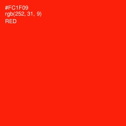 #FC1F09 - Red Color Image