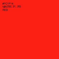 #FC1F14 - Red Color Image