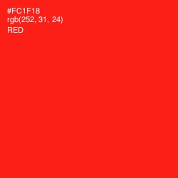 #FC1F18 - Red Color Image