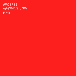 #FC1F1E - Red Color Image