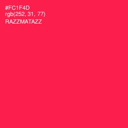 #FC1F4D - Razzmatazz Color Image