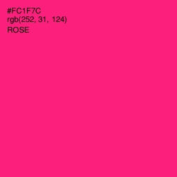 #FC1F7C - Rose Color Image