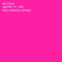 #FC1FA3 - Hollywood Cerise Color Image