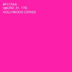 #FC1FAA - Hollywood Cerise Color Image