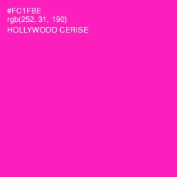 #FC1FBE - Hollywood Cerise Color Image