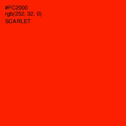 #FC2000 - Scarlet Color Image