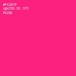 #FC207F - Rose Color Image