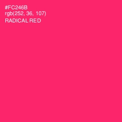 #FC246B - Radical Red Color Image