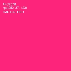 #FC257B - Radical Red Color Image