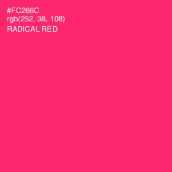 #FC266C - Radical Red Color Image