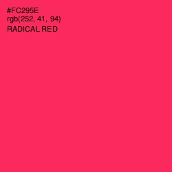 #FC295E - Radical Red Color Image