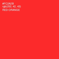 #FC2A2B - Red Orange Color Image