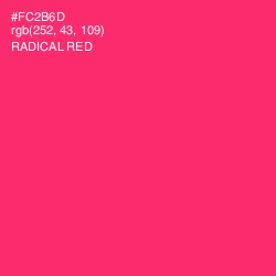 #FC2B6D - Radical Red Color Image