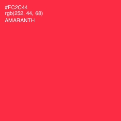 #FC2C44 - Amaranth Color Image