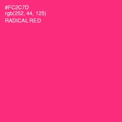 #FC2C7D - Radical Red Color Image