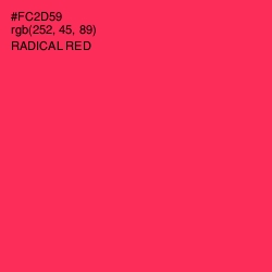 #FC2D59 - Radical Red Color Image