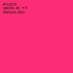 #FC2D75 - Radical Red Color Image