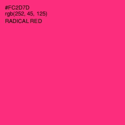 #FC2D7D - Radical Red Color Image