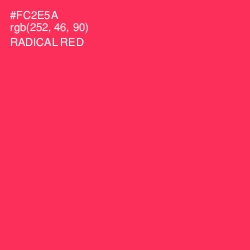 #FC2E5A - Radical Red Color Image
