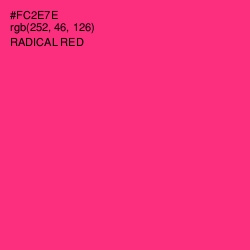 #FC2E7E - Radical Red Color Image