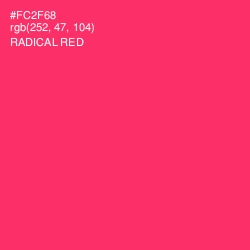 #FC2F68 - Radical Red Color Image