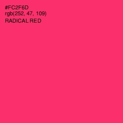 #FC2F6D - Radical Red Color Image