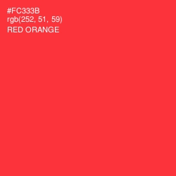 #FC333B - Red Orange Color Image