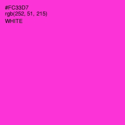 #FC33D7 - Razzle Dazzle Rose Color Image