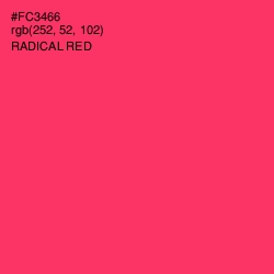 #FC3466 - Radical Red Color Image