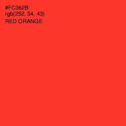 #FC362B - Red Orange Color Image