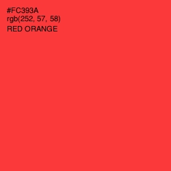 #FC393A - Red Orange Color Image