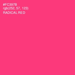 #FC397B - Radical Red Color Image