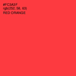 #FC3A3F - Red Orange Color Image