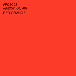 #FC3C28 - Red Orange Color Image