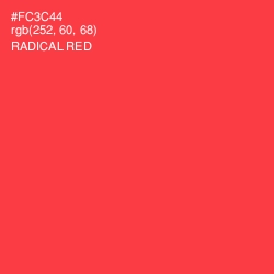 #FC3C44 - Radical Red Color Image