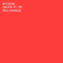 #FC3D3B - Red Orange Color Image