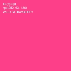 #FC3F88 - Wild Strawberry Color Image
