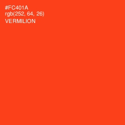 #FC401A - Vermilion Color Image