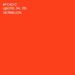 #FC401C - Vermilion Color Image