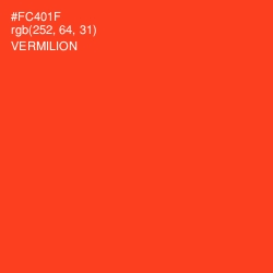 #FC401F - Vermilion Color Image