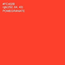 #FC402B - Pomegranate Color Image