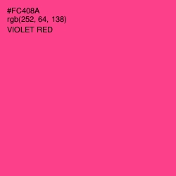 #FC408A - Violet Red Color Image