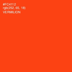 #FC4112 - Vermilion Color Image