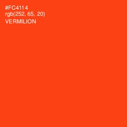 #FC4114 - Vermilion Color Image