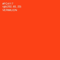 #FC4117 - Vermilion Color Image