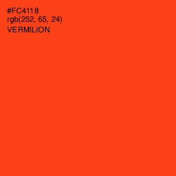 #FC4118 - Vermilion Color Image