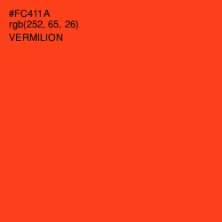 #FC411A - Vermilion Color Image