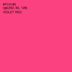#FC4180 - Violet Red Color Image