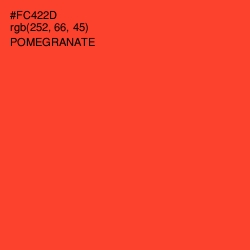 #FC422D - Pomegranate Color Image